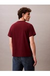 CALVIN KLEIN JEANS T-SHIRT MONOGRAM LOGO DEEP ROUGE LV04RC275G-VLP