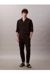 CALVIN KLEIN JEANS CARGO PANTS SKINNY RIPSTOP BLACK LV04RC617G-UB1