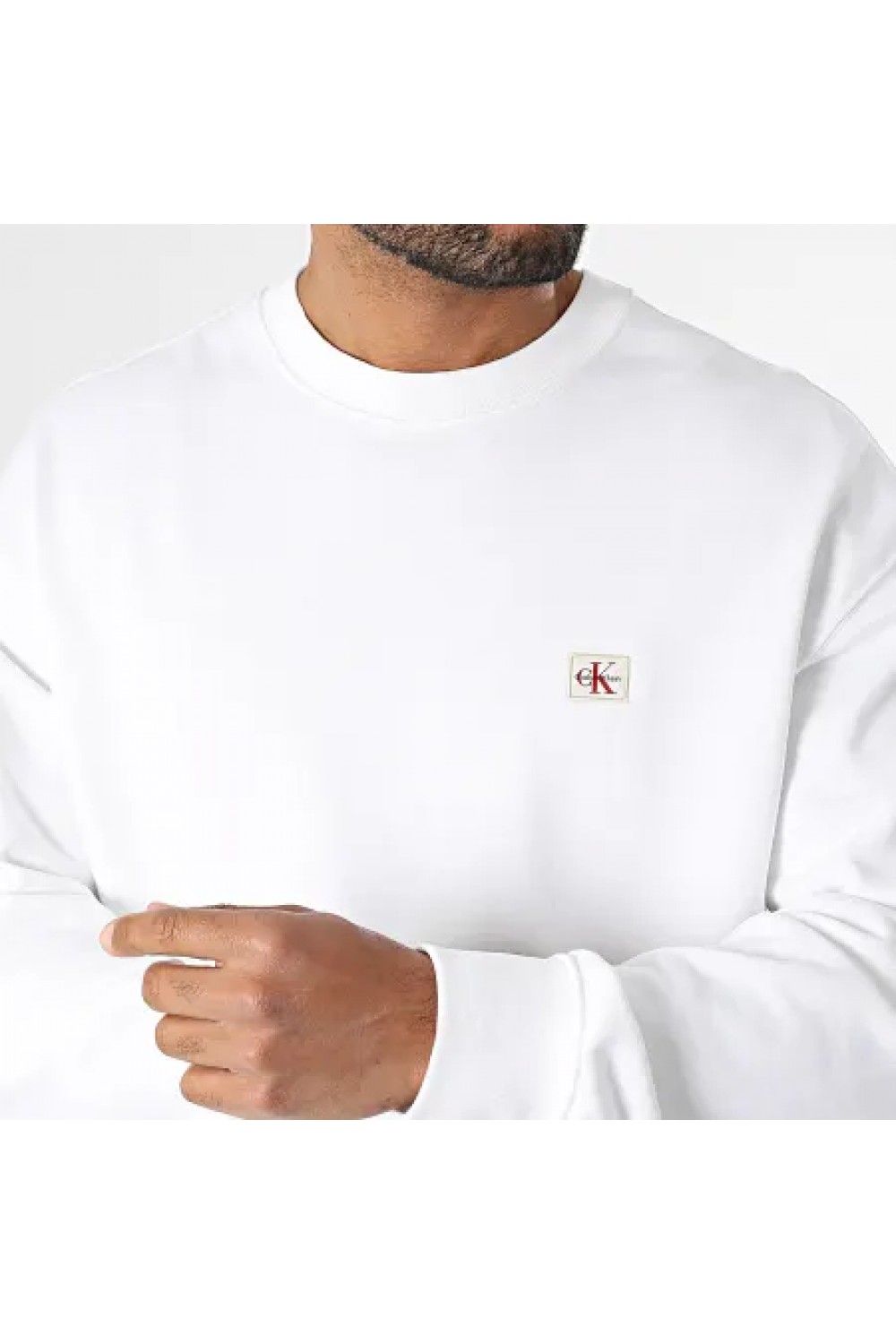 CALVIN KLEIN JEANS SWEATSHIRT WHITE LV04RC273G-YAF