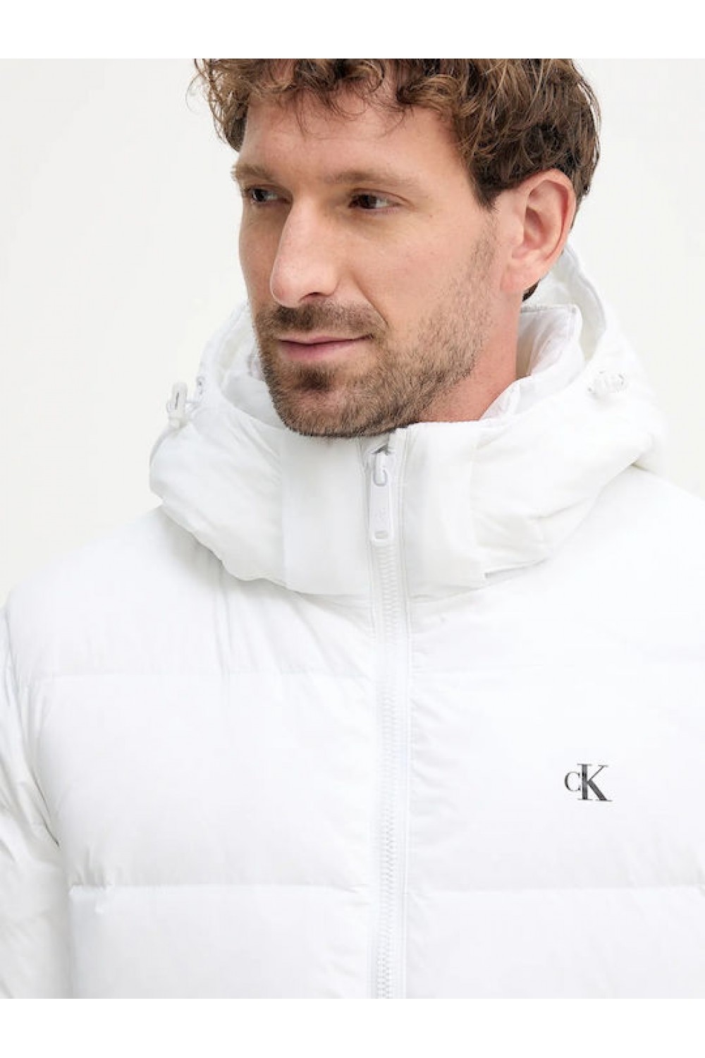 CALVIN KLEIN JEANS JACKET PUFFER WHITE LV04RC518G-YAF