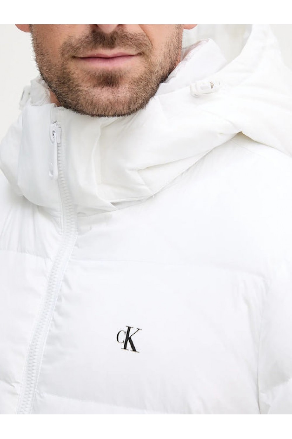 CALVIN KLEIN JEANS JACKET PUFFER WHITE LV04RC518G-YAF
