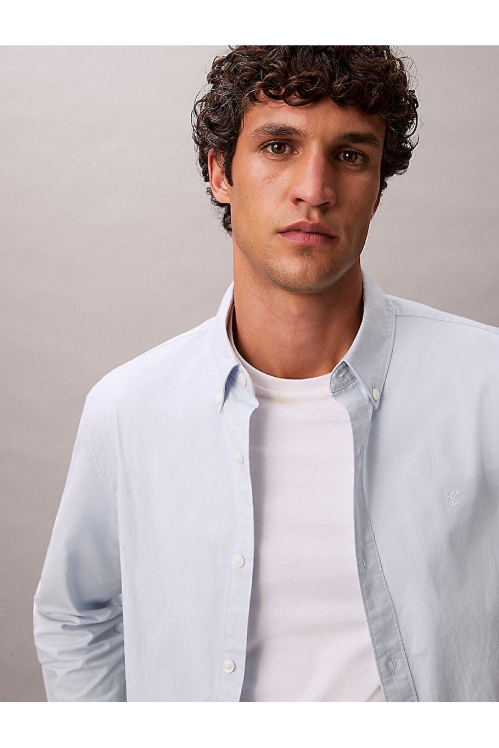 CALVIN KLEIN JEANS SOLID CLASSIC OXFORD BUTTON-DOWN SHIRT PLEIN AIR LV140EM125-CIQ