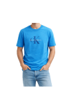 CALVIN KLEIN JEANS T-SHIRT MONOGRAM LOGO FRENCH BLUE LV04RB862G-CFM