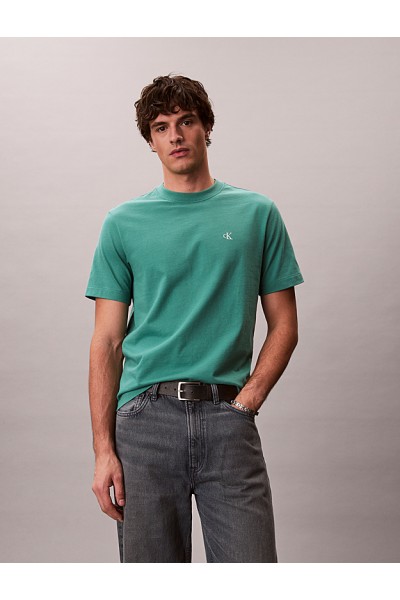 CALVIN KLEIN JEANS T-SHIRT MONOGRAM LOGO WILD GREEN LV04RC275G-VFL