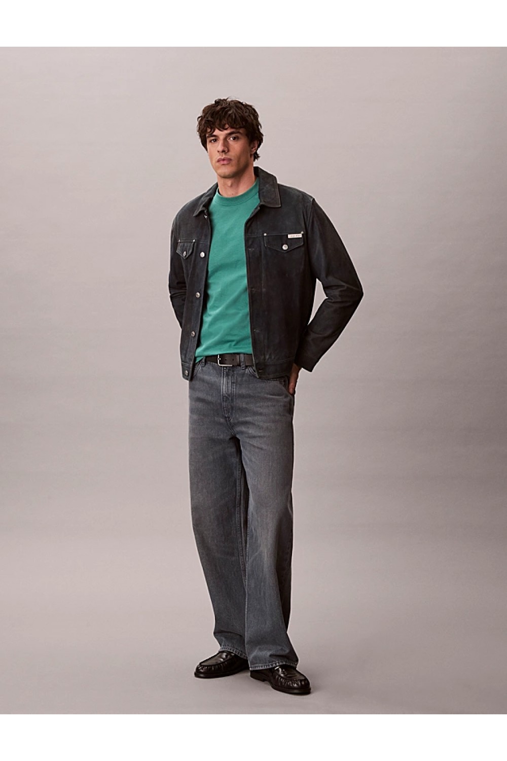 CALVIN KLEIN JEANS T-SHIRT MONOGRAM LOGO WILD GREEN LV04RC275G-VFL