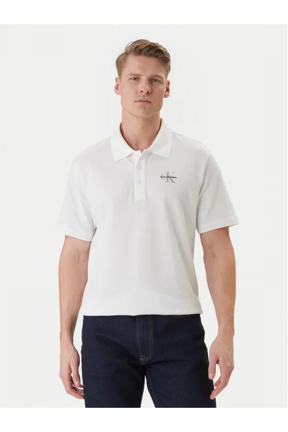 CALVIN KLEIN JEANS EASY MONOLOGO T-SHIRT BRIGHT WHITE LV04RF209G-YAF