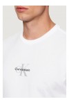 CALVIN KLEIN JEANS T-SHIRT MONOGRAM LOGO BRILLIANT WHITE LV04RB866G-YAA