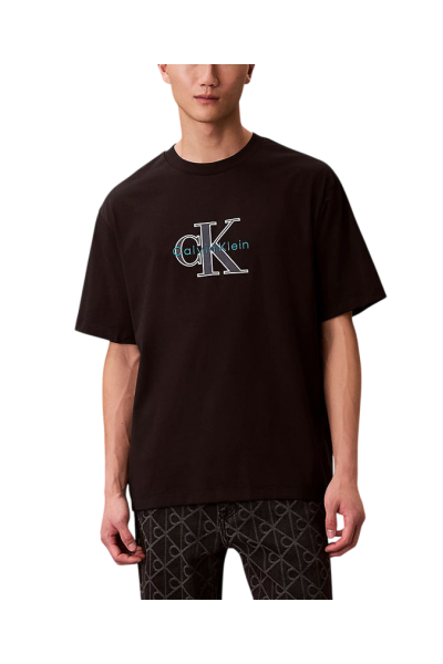 CALVIN KLEIN JEANS T-SHIRT MONOGRAM LOGO BLACK LV04RE815G-UB1