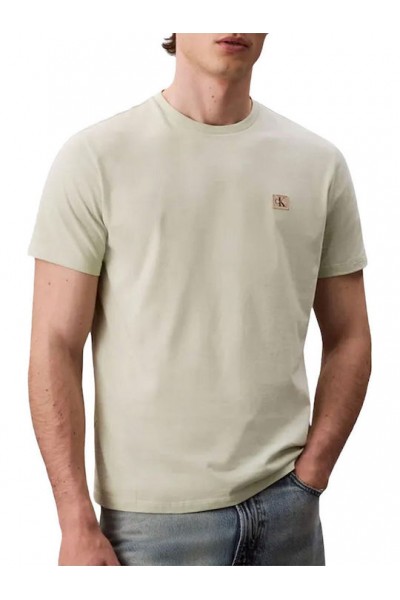 CALVIN KLEIN JEANS T-SHIRT COTTON BADGE OATMEAL LV04RC272G-2JX