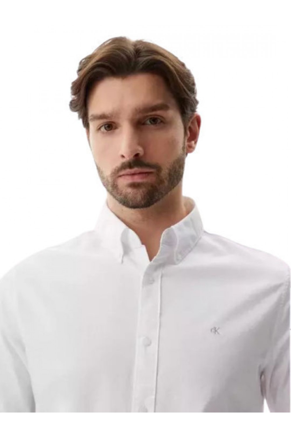 CALVIN KLEIN JEANS SOLID CLASSIC OXFORD BUTTON-DOWN SHIRT BRILLIANT WHITE LV140EM125-YAA