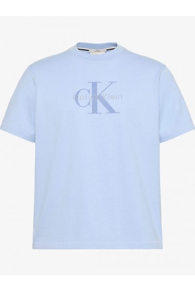 CALVIN KLEIN JEANS T-SHIRT MONOGRAM LOGO CASUAL BLUE LV04RB862G-TKF
