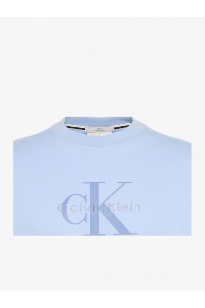 CALVIN KLEIN JEANS T-SHIRT MONOGRAM LOGO CASUAL BLUE LV04RB862G-TKF