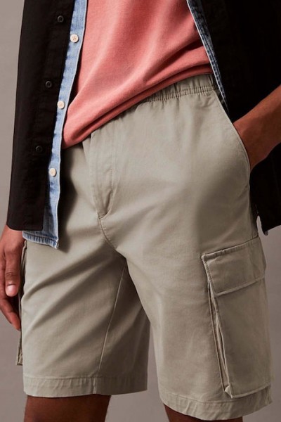 CALVIN KLEIN JEANS CARGO SHORTS VINTAGE KHAKI LV04RB618G-RAK