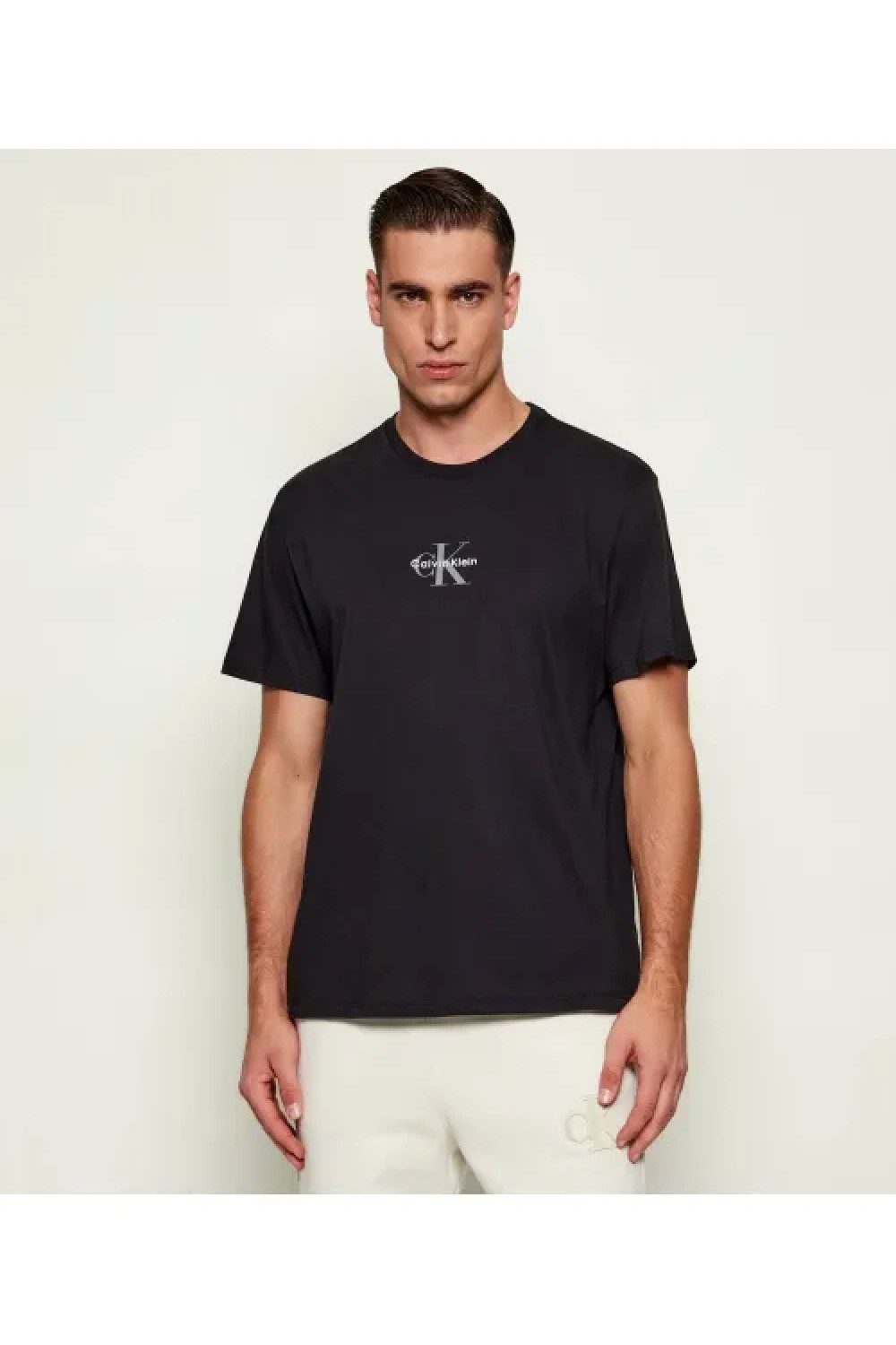 CALVIN KLEIN JEANS T-SHIRT MONOGRAM LOGO BLACK LV04RB866G-UB1