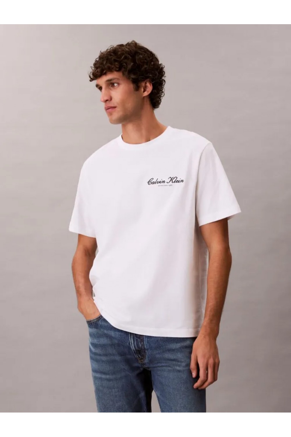 CALVIN KLEIN JEANS T-SHIRT BRIGHT WHITE LV04RF822G-YAF