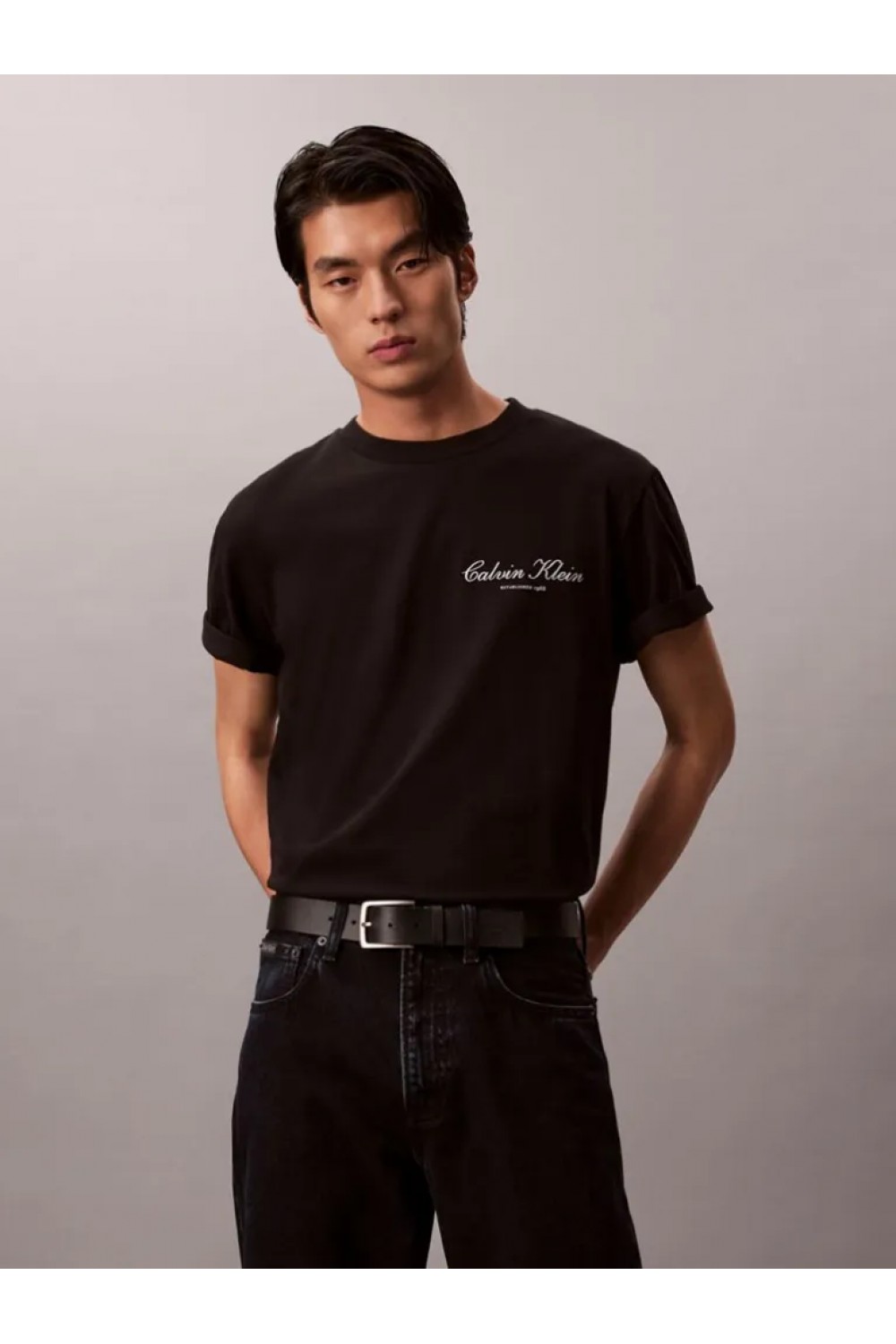 CALVIN KLEIN JEANS T-SHIRT BRIGHT BLACK LV04RF822G-UB1