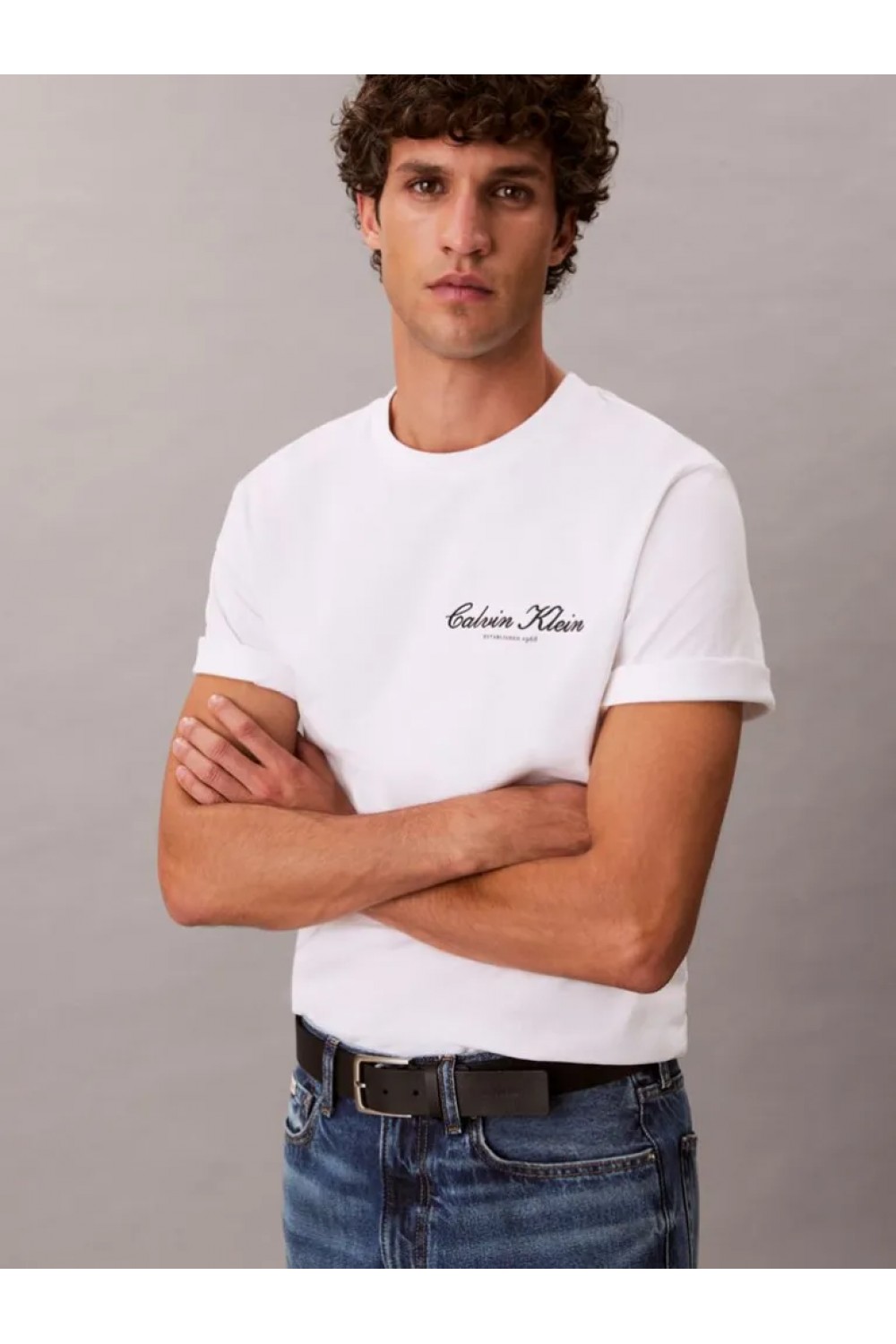 CALVIN KLEIN JEANS T-SHIRT BRIGHT WHITE LV04RF822G-YAF