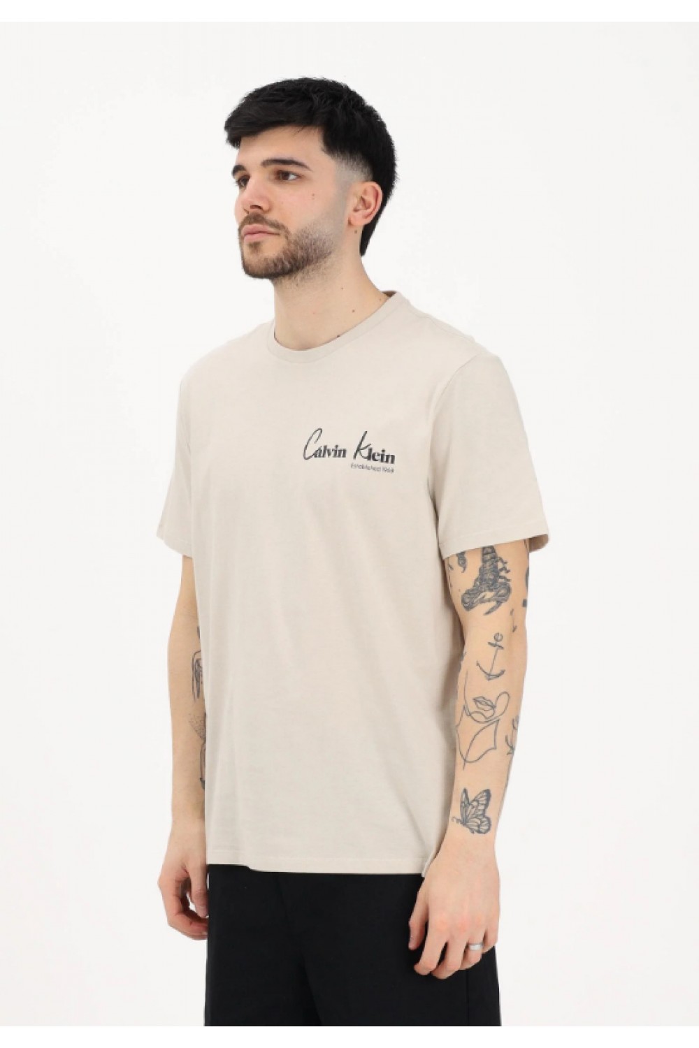 CALVIN KLEIN JEANS T-SHIRT OATMEAL LV14RF802G-2JX