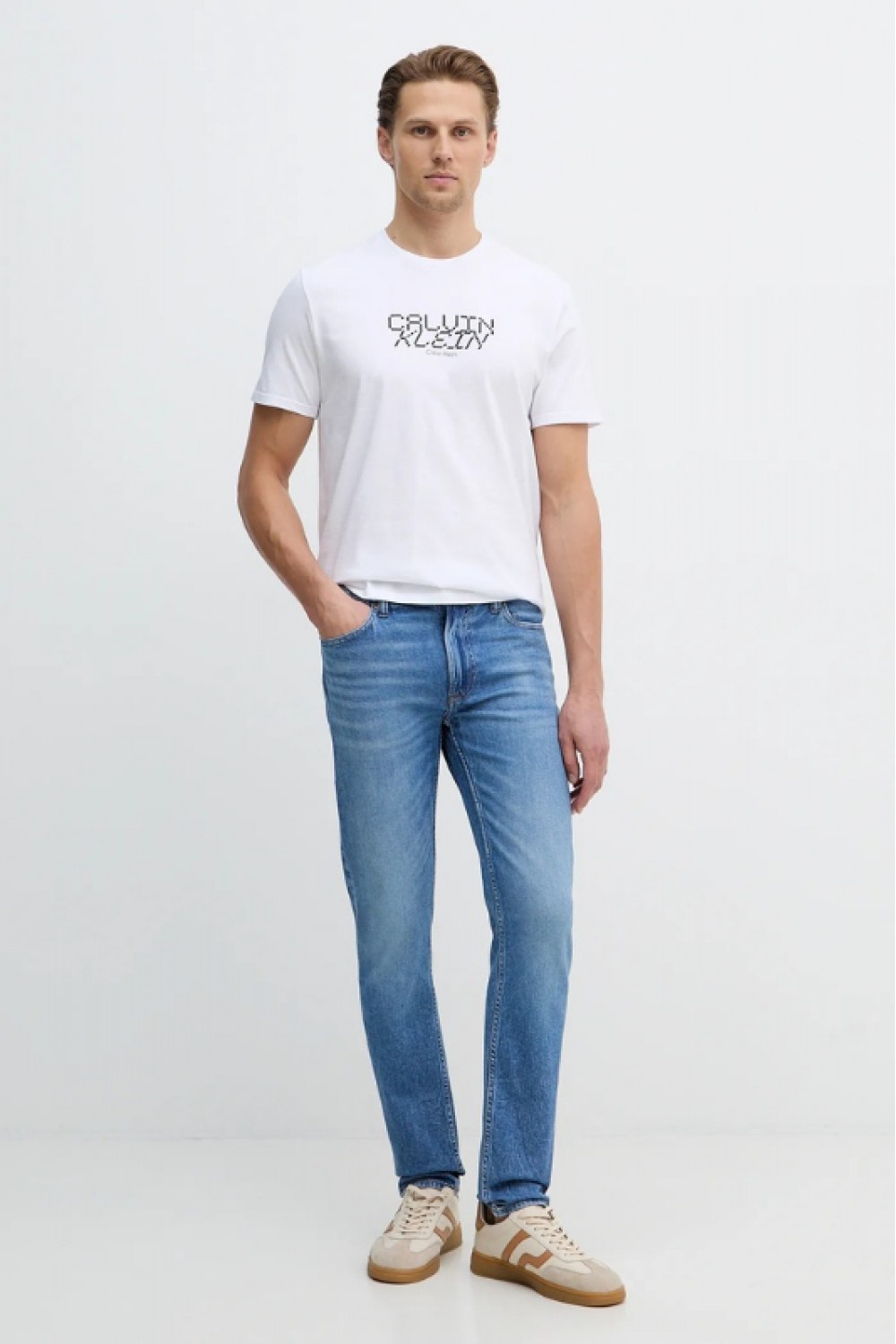 CALVIN KLEIN JEANS T-SHIRT BRILLIANT WHITE LV14RE818G-YAA