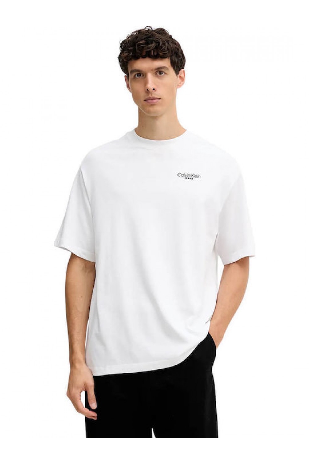 CALVIN KLEIN JEANS LOGO T-SHIRT BRILLIANT WHITE LV04RD825G-YAF