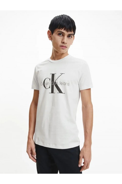 CALVIN KLEIN JEANS T-SHIRT SLIM MONOGRAM BRIGHT WHITE J30J320935-YAF