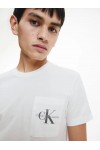 CALVIN KLEIN JEANS COTTON BADGE T-SHIRT BRIGHT WHITE J30J320936-YAF
