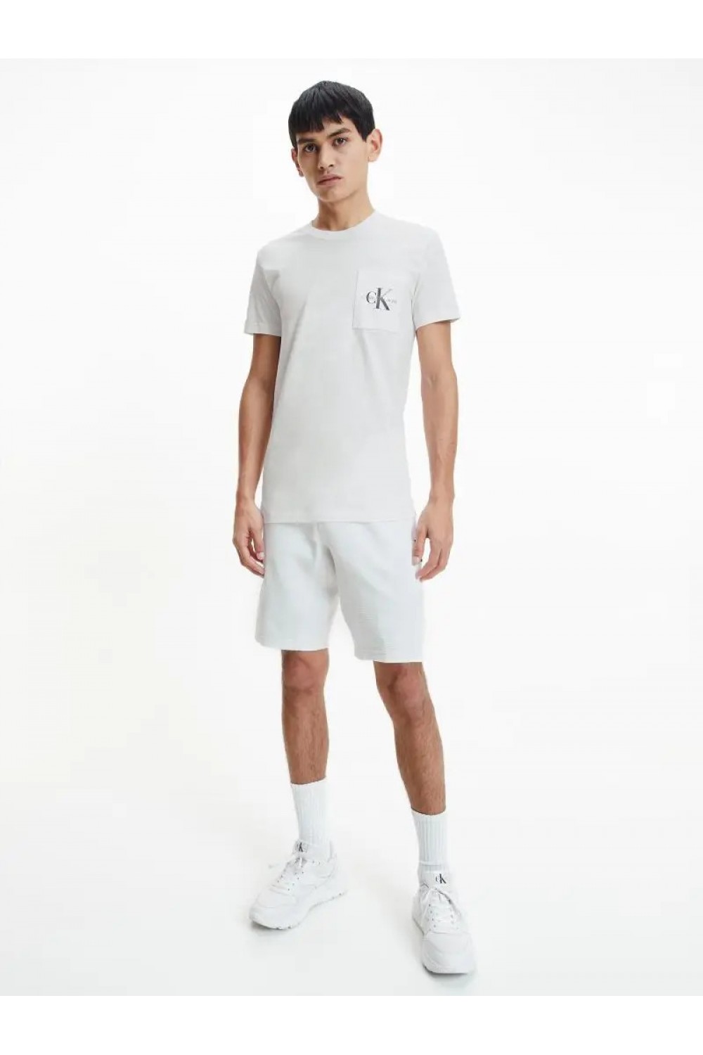 CALVIN KLEIN JEANS COTTON BADGE T-SHIRT BRIGHT WHITE J30J320936-YAF