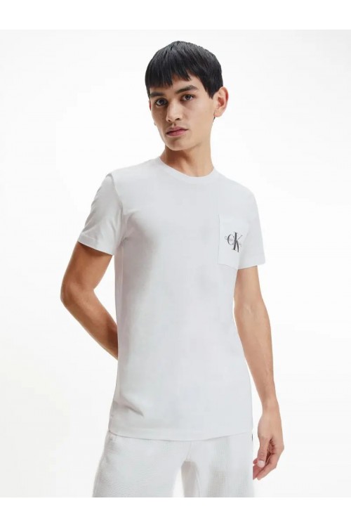 CALVIN KLEIN JEANS COTTON BADGE T-SHIRT BRIGHT WHITE J30J320936-YAF