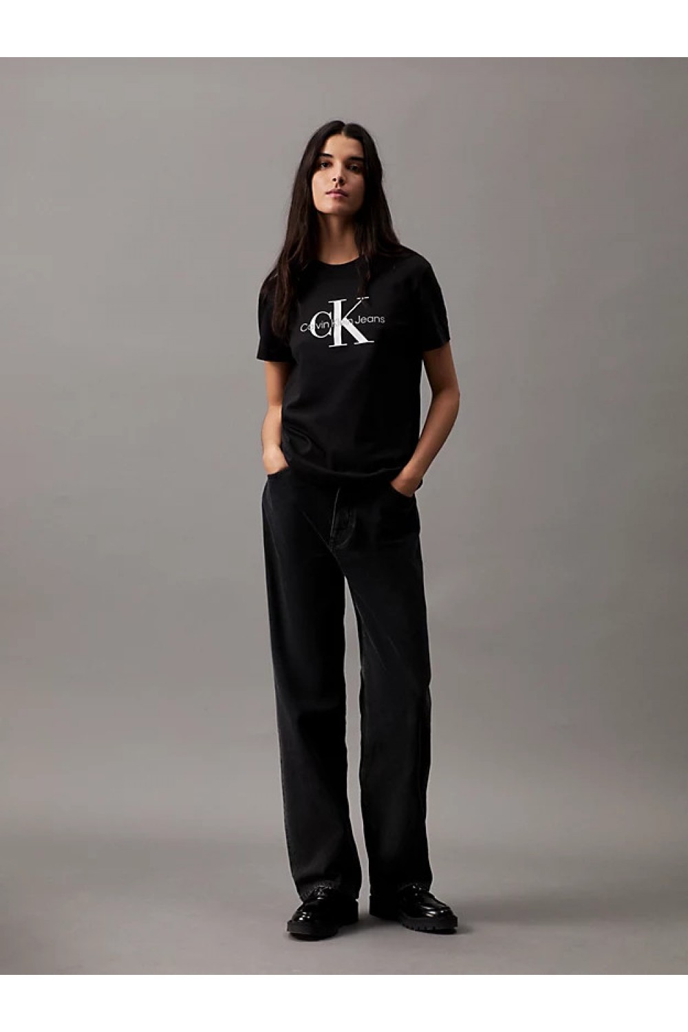 CALVIN KLEIN JEANS MONOGRAM T-SHIRT CK BLACK J20J219142-BEH