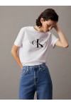 CALVIN KLEIN JEANS MONOGRAM T-SHIRT BRIGHT WHITE J20J219142-YAF