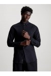 CALVIN KLEIN JEANS LINEN COTTON SHIRT BLACK J30J325172-BEH