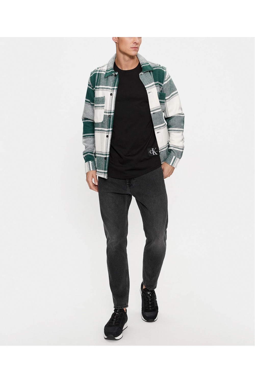 CALVIN KLEIN JEANS COTTON BADGE T-SHIRT CK BLACK J30J323482-BEH