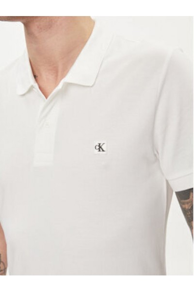 CALVIN KLEIN JEANS CK EMBRO BADGE SLIM POLO BRIGHT WHITE J30J325269-YAF