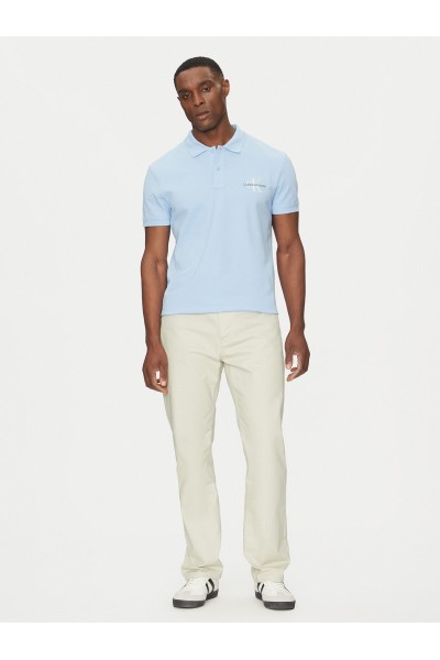 CALVIN KLEIN JEANS POLO T-SHIRT MONOGRAM CK BLUE J30J325664-CBR