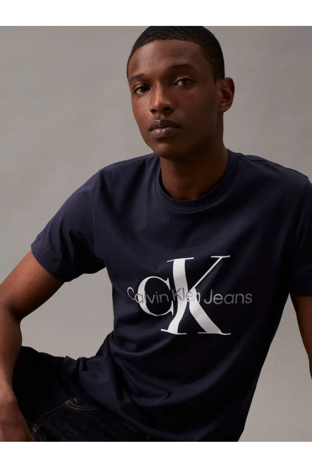 CALVIN KLEIN JEANS T-SHIRT SLIM MONOGRAM NIGHT SKY J30J320935-CHW