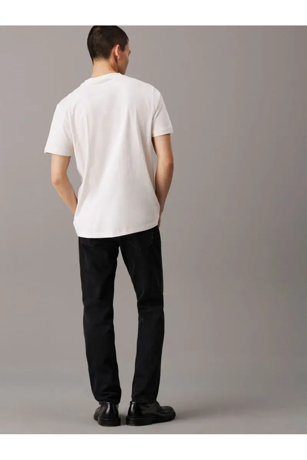 CALVIN KLEIN JEANS T-SHIRT MONOGRAM IVORY J30J325649-YBI
