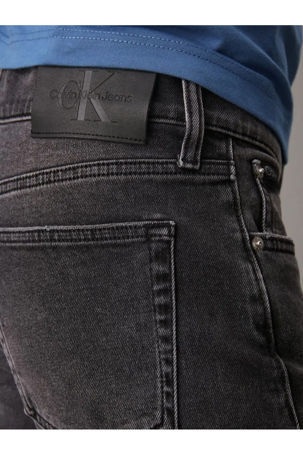 CALVIN KLEIN JEANS SLIM TAPERED JEANS DENIM BLACK J30J326532-1BY