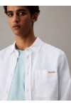 CALVIN KLEIN JEANS LINEN SHIRT REGULAR FIT BRIGHT WHITE J30J327295-YAF