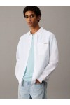 CALVIN KLEIN JEANS LINEN SHIRT REGULAR FIT BRIGHT WHITE J30J327295-YAF