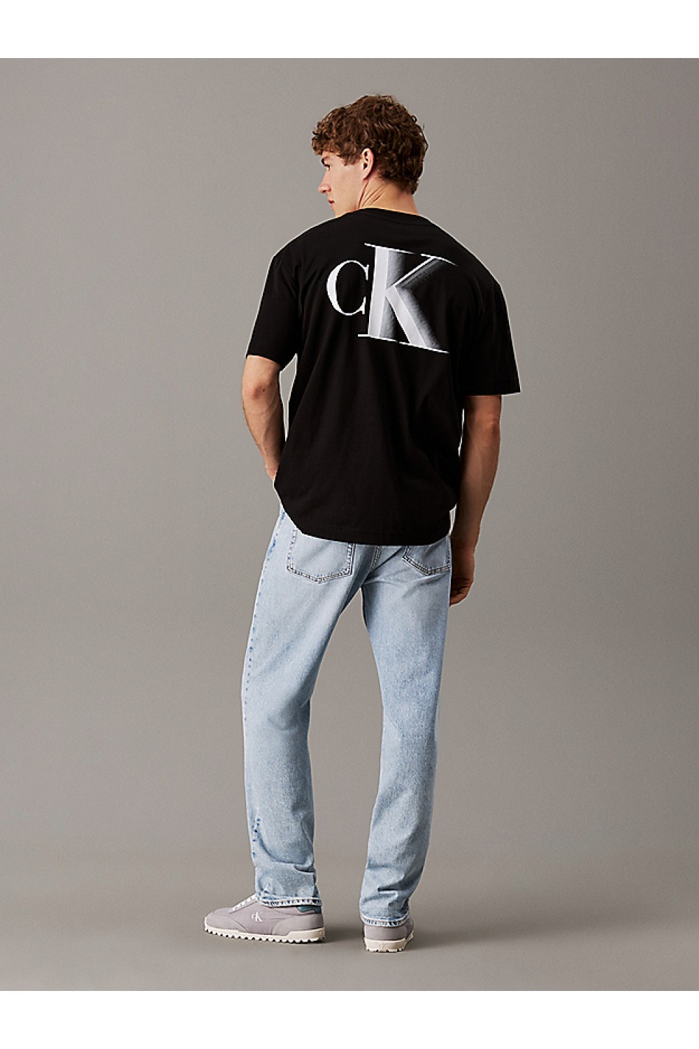 CALVIN KLEIN JEANS T-SHIRT RELAXED MONOGRAM CK BLACK J30J327475-BEH