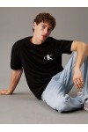 CALVIN KLEIN JEANS T-SHIRT RELAXED MONOGRAM CK BLACK J30J327475-BEH