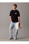 CALVIN KLEIN JEANS T-SHIRT RELAXED MONOGRAM CK BLACK J30J327475-BEH