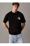 CALVIN KLEIN JEANS T-SHIRT RELAXED MONOGRAM CK BLACK J30J327475-BEH