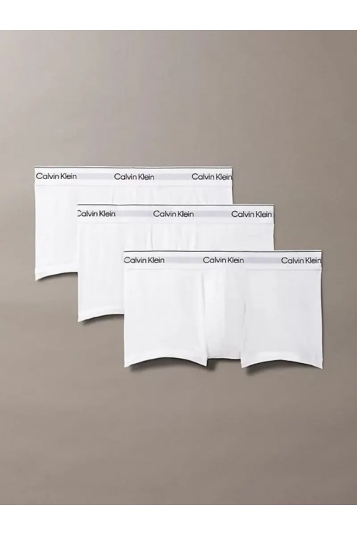 CALVIN KLEIN JEANS 3 PACK LOW RISE TRUNKS WHITE LV00NB4389-100