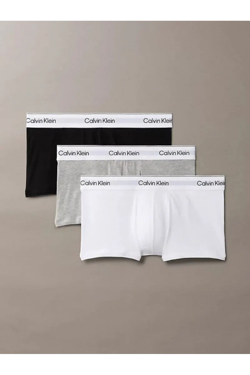 CALVIN KLEIN JEANS 3 PACK LOW RISE TRUNKS GREY/WHITE/BLACK LV00NB4389-MP1