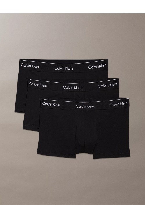 CALVIN KLEIN JEANS 3 PACK LOW RISE TRUNKS BLACK LV00NB4389-TM6