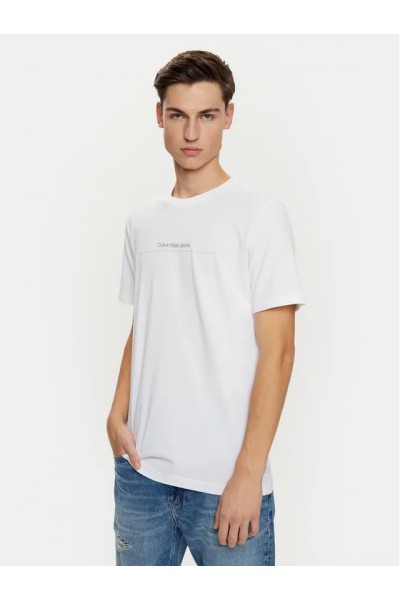 CALVIN KLEIN JEANS T-SHIRT MINIMAL LOGO BRIGHT WHITE J30J327075-YAF