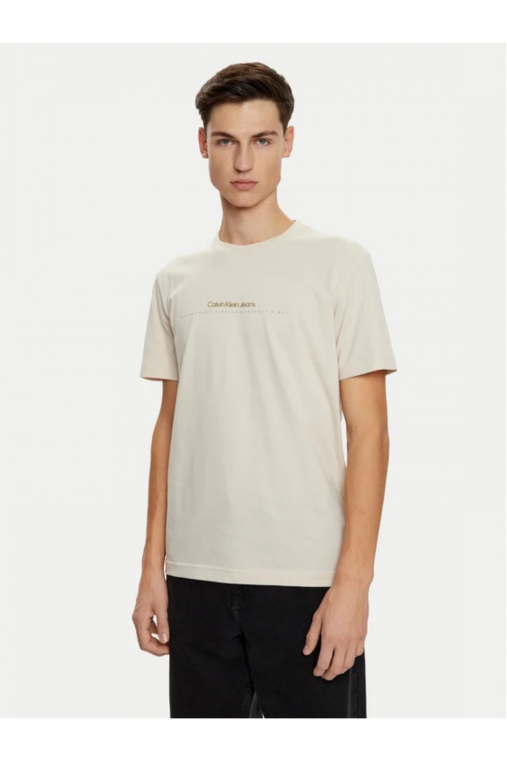 CALVIN KLEIN JEANS T-SHIRT MINIMAL LOGO MOONBEAM J30J327075-PDH