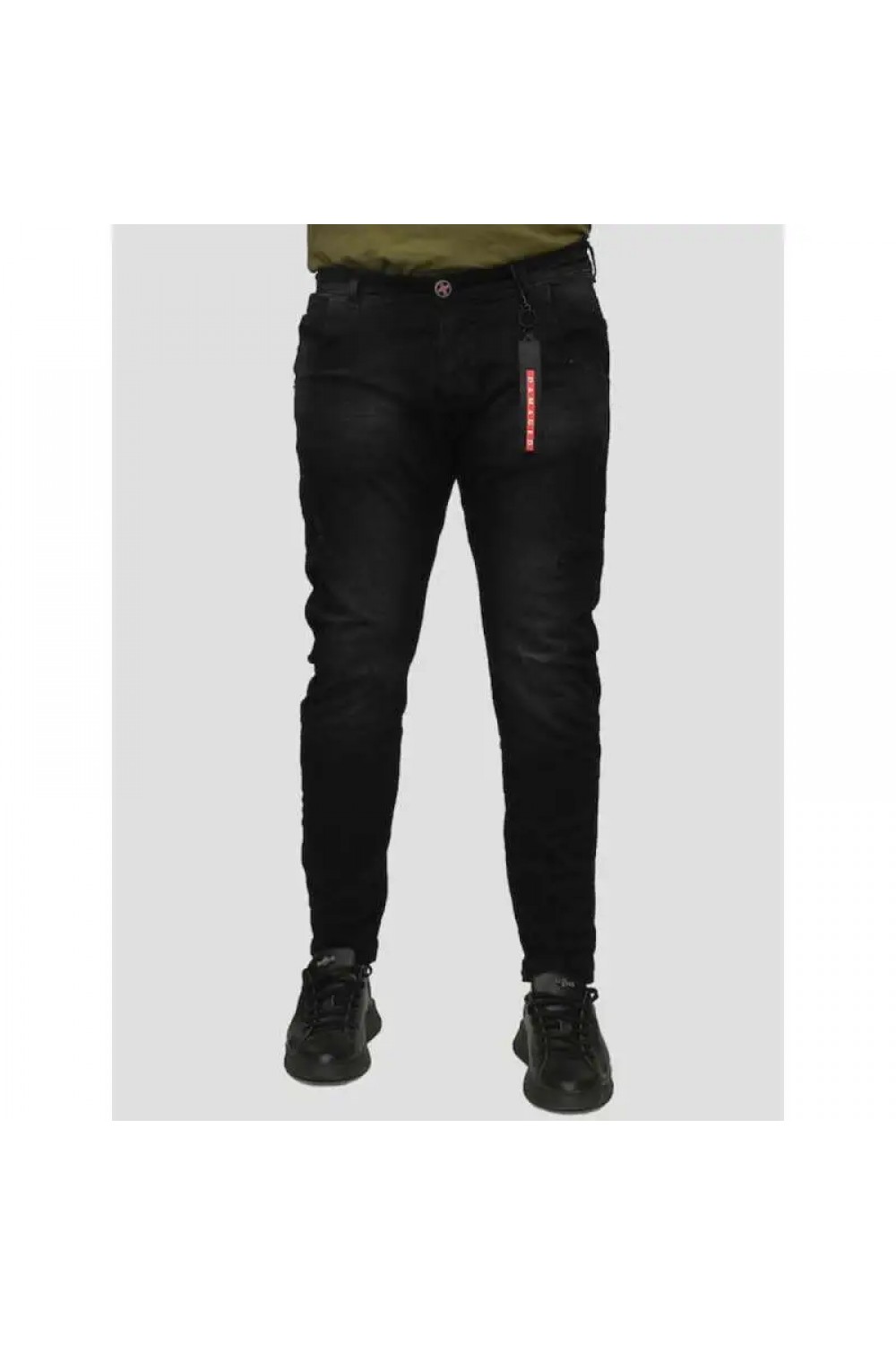 DAMAGED DENIM PANTS STREET FIT BLACK DM41