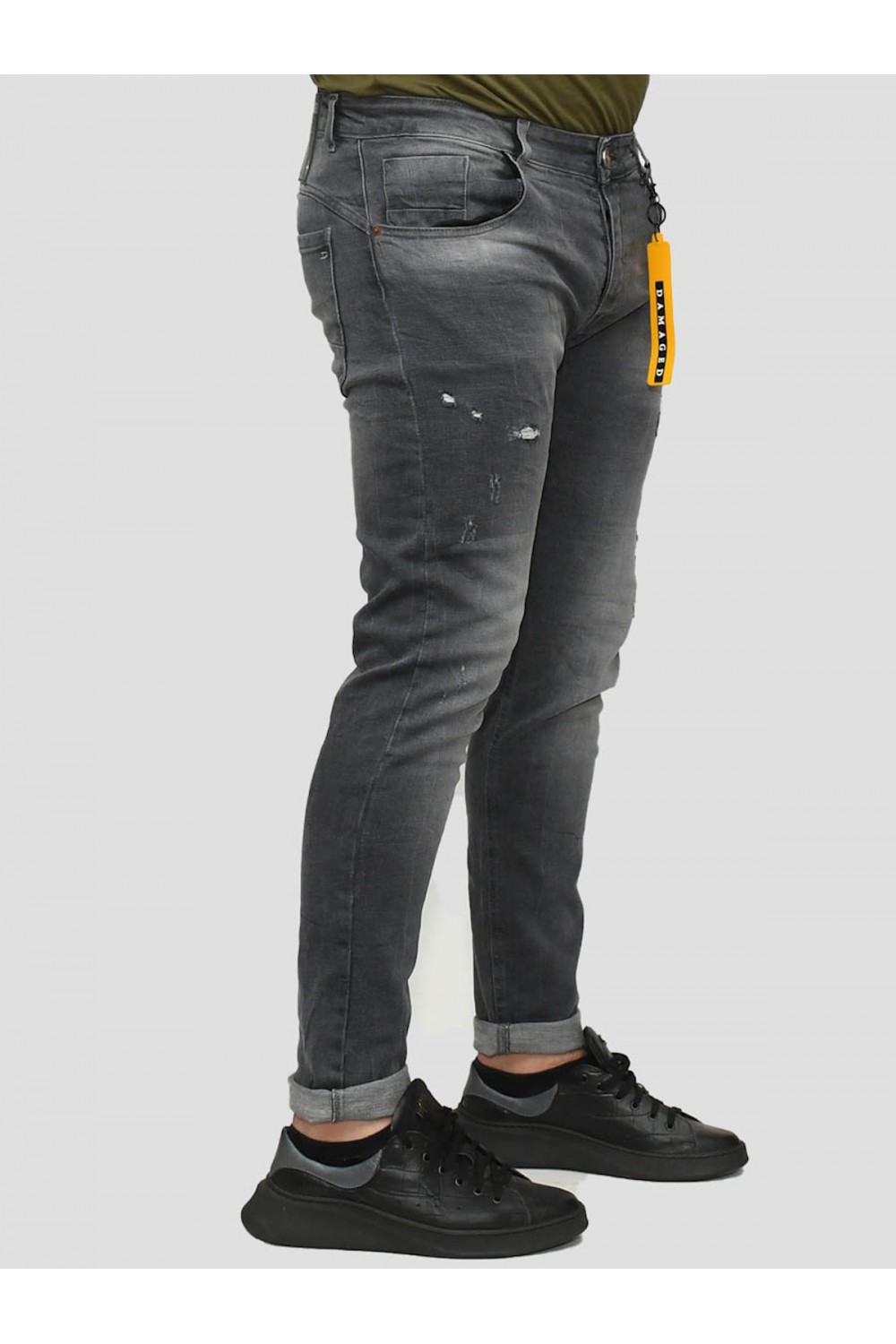 DAMAGED DENIM PANTS SLIM FIT DM12